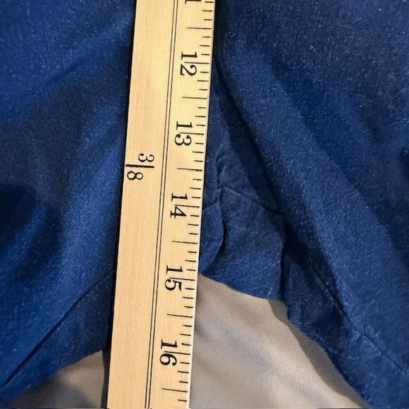 Eileen Fisher Italian Linen Rayon Blend Lantern Pants Drawstring Blue Size Large - Picture 9 of 12